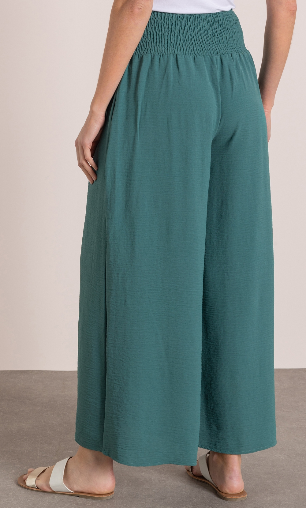 Pull On Wide Leg Trousers