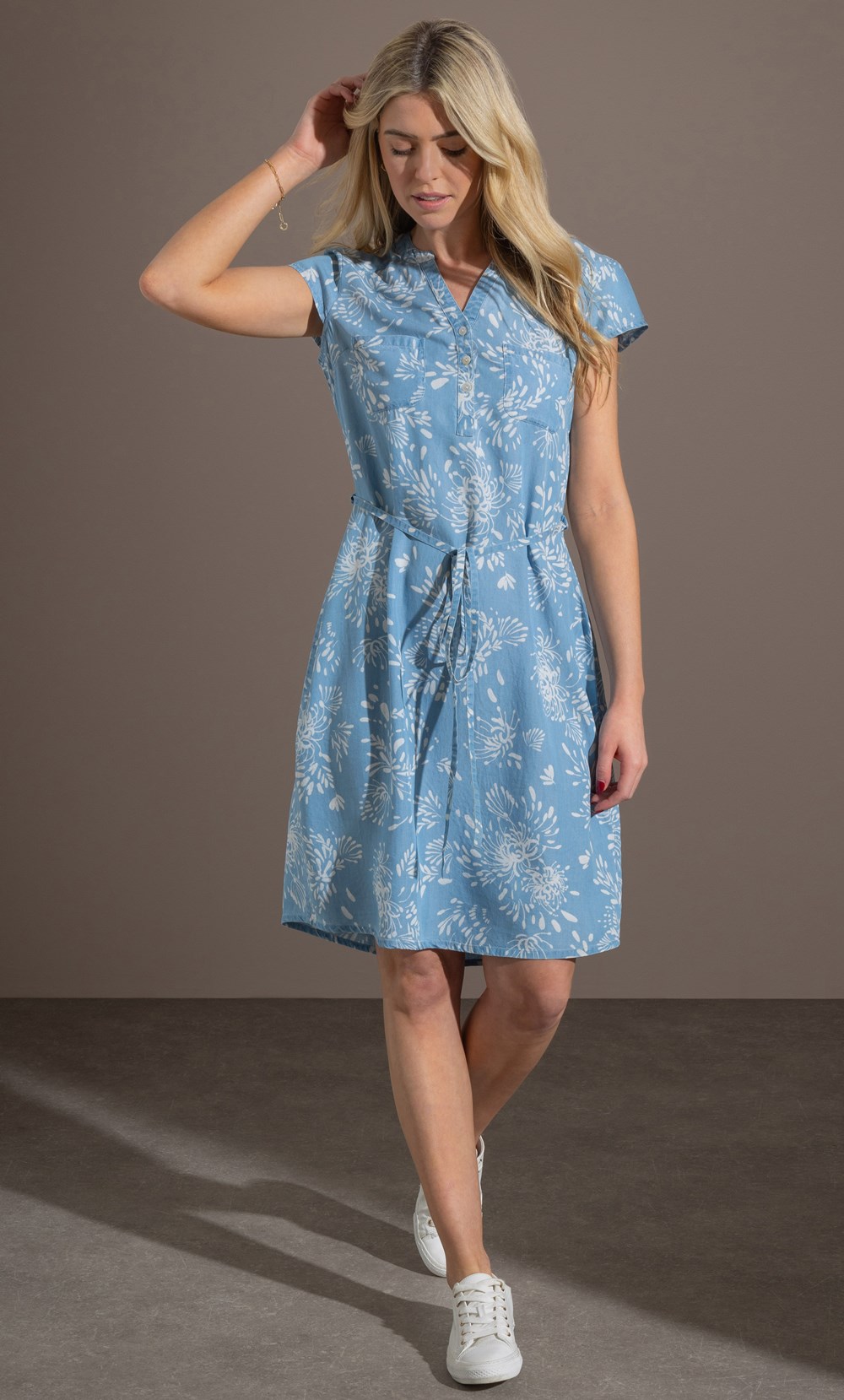 Sleeveless Printed Dress