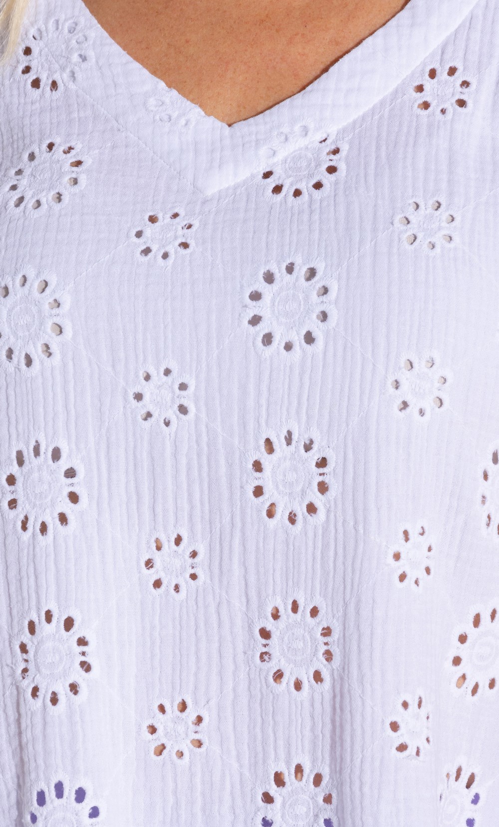 Cotton Eyelet Embroidered Sleeveless Top