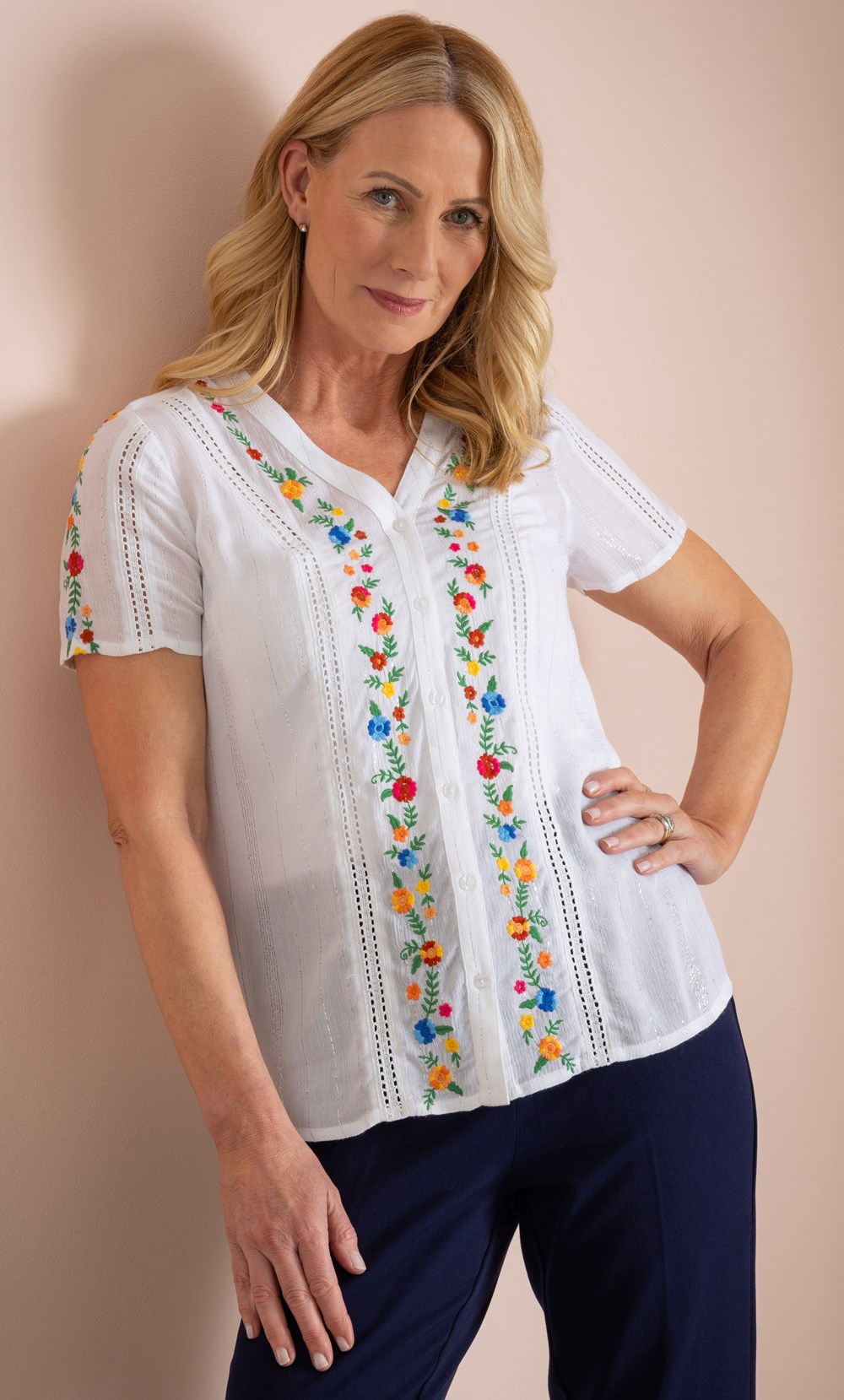 Anna Rose Embroidered Blouse