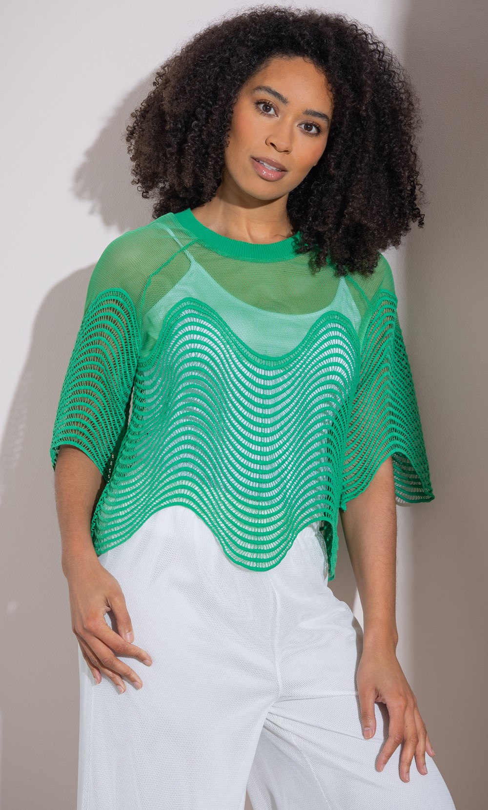 Crochet Wave Cover Up In Green Klass crochet-wave-cover-up-in-green-klass