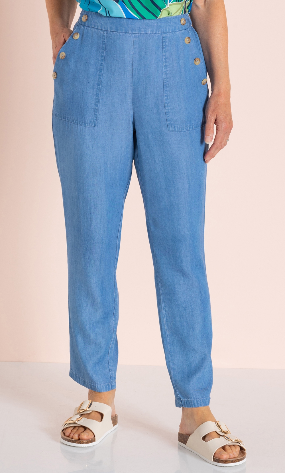 Anna Rose Pull On Lyocell Trousers