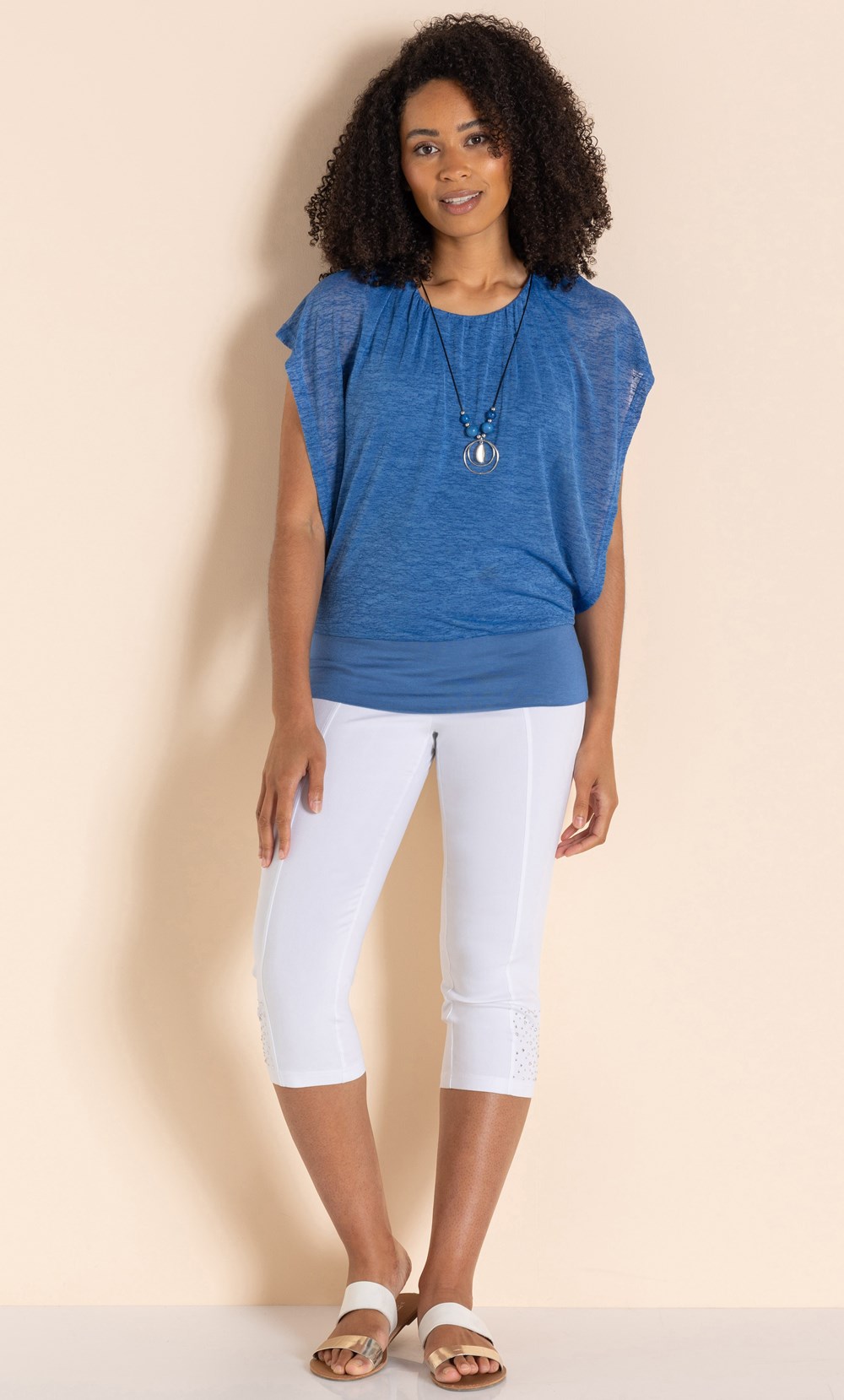 Jersey Layer Top With Necklace