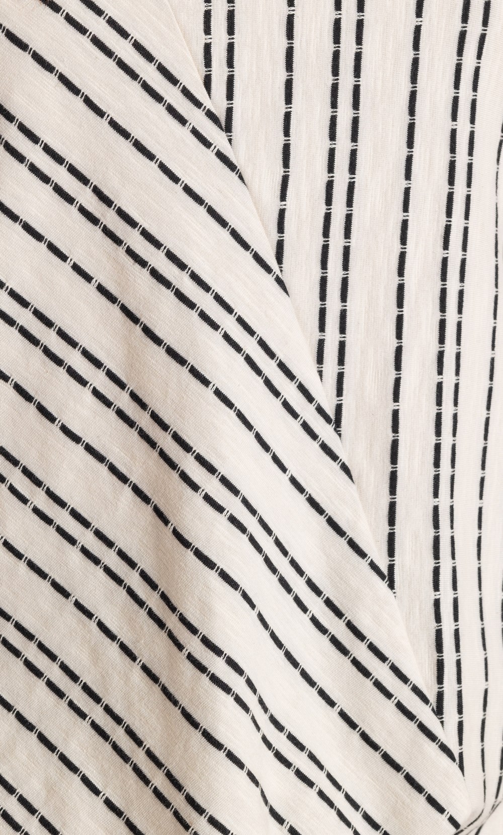 Striped Tie Hem Jersey Top