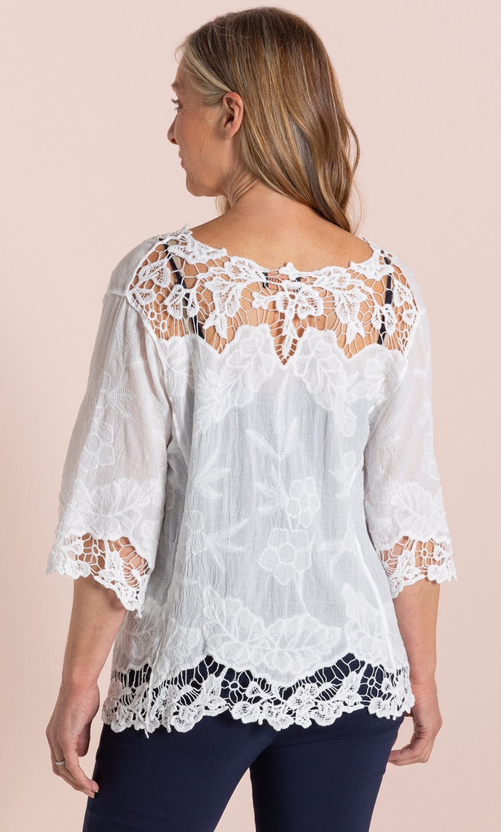 Anna Rose Crochet Trim Cotton Cover Up