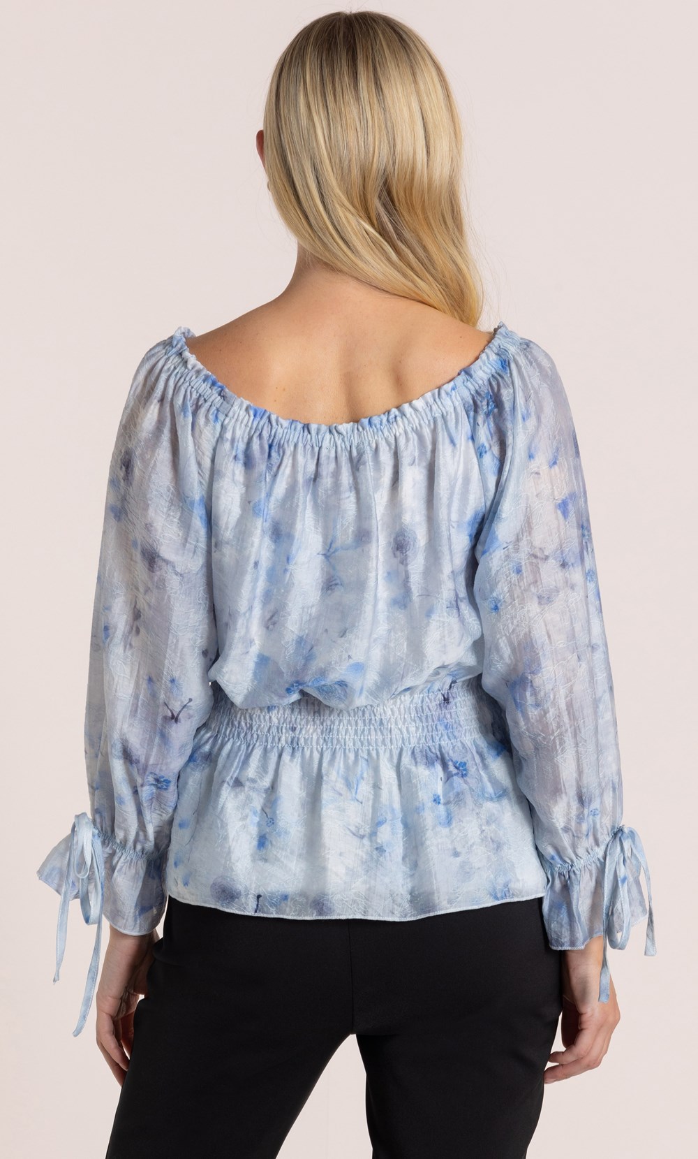 Floral Watercolour Print Textured Top