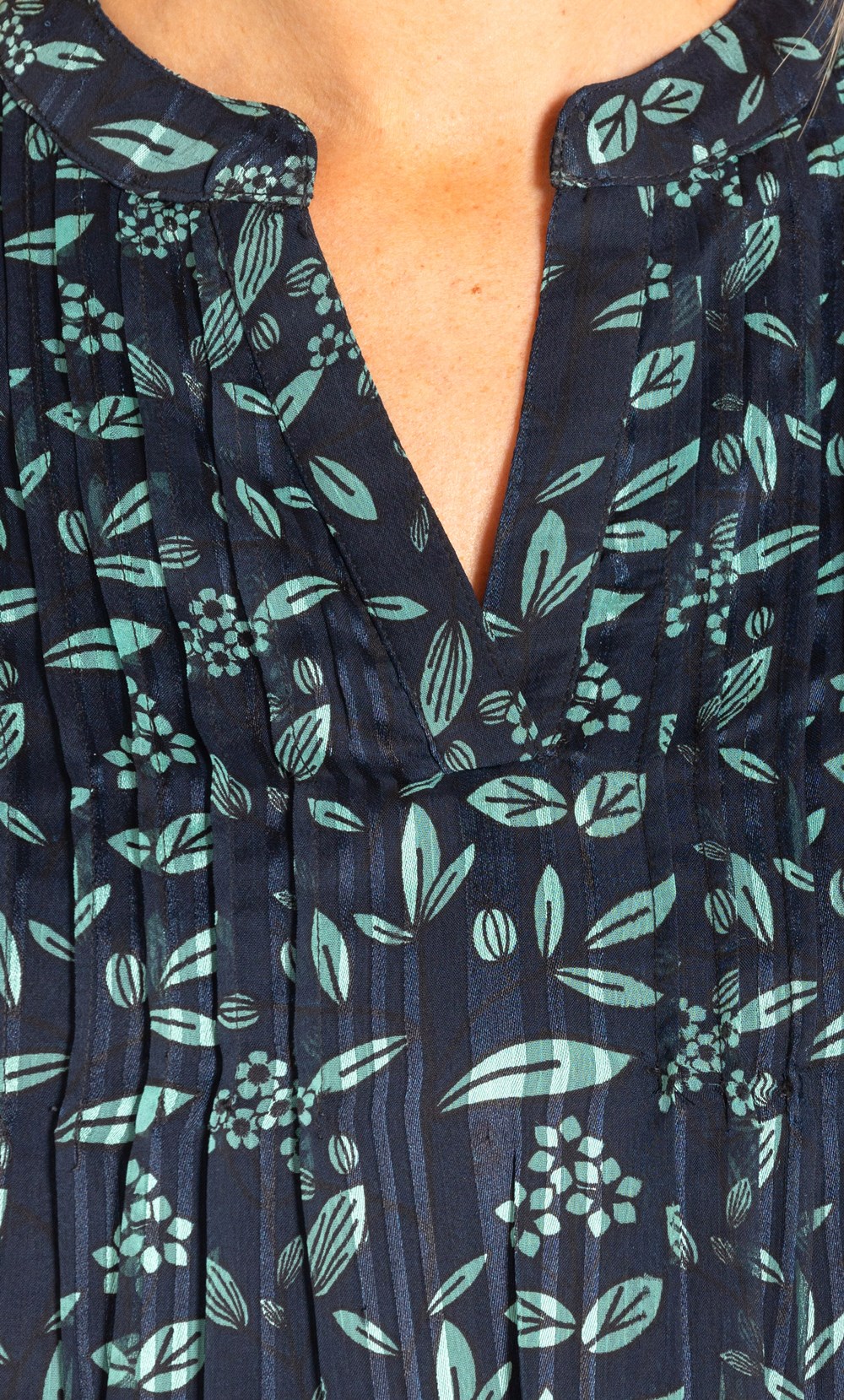 Botanical Print Tunic Top