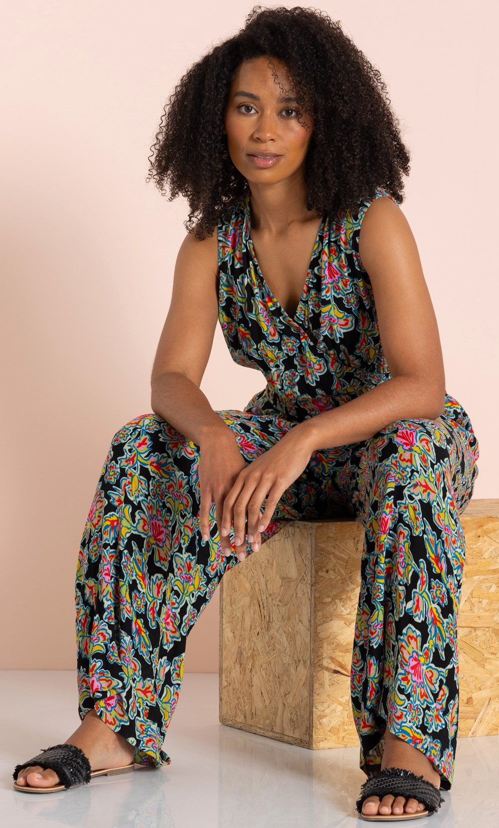 Printed Wide Leg Jumpsuit