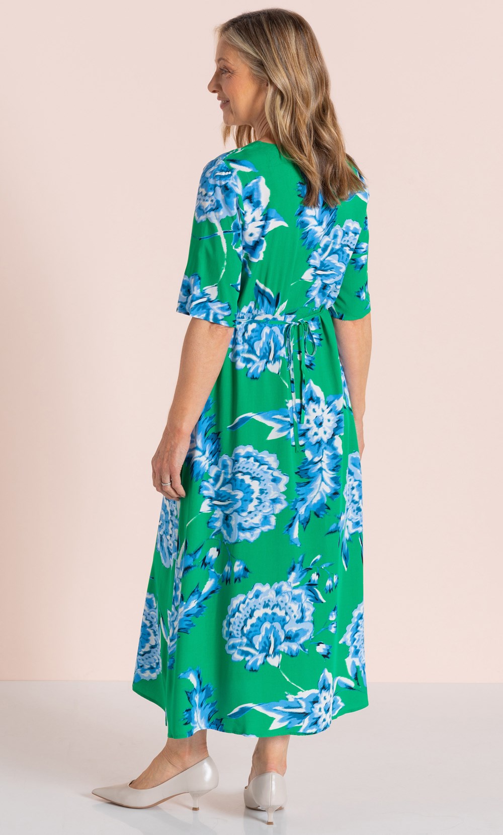 Anna Rose Printed Shirt Midi Dress