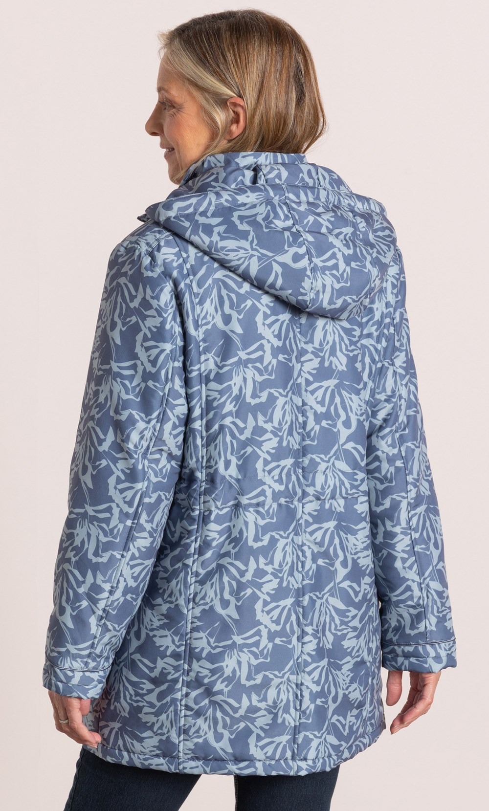 Anna Rose Printed Coat With Scarf