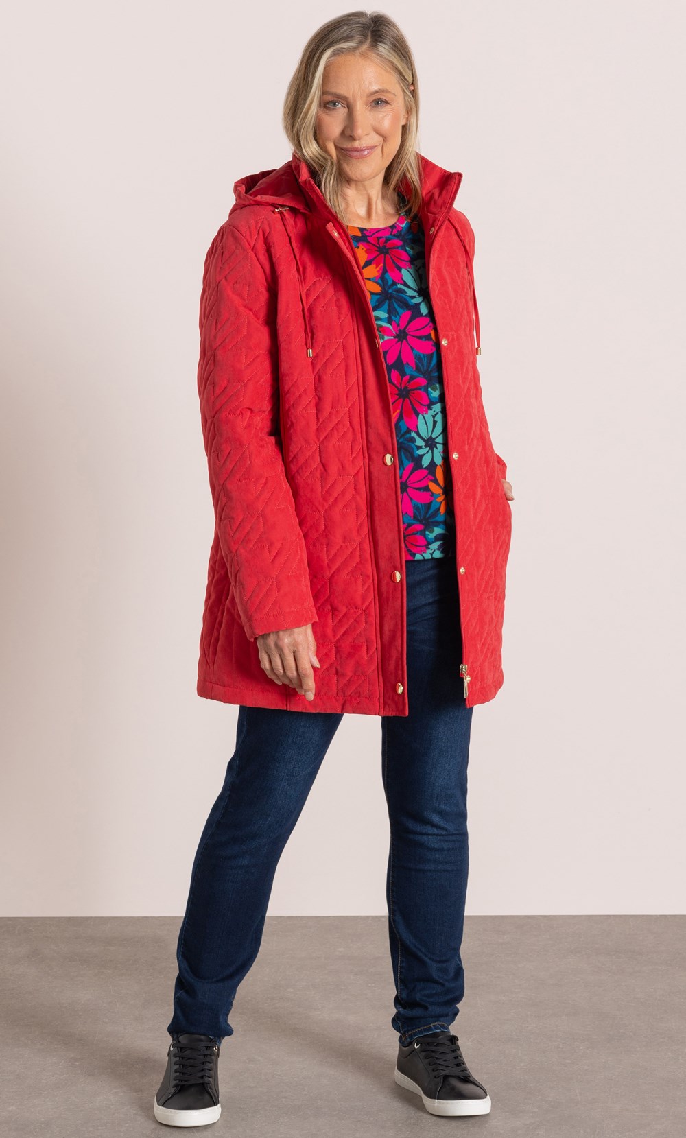 Anna Rose Quilted Hooded Coat