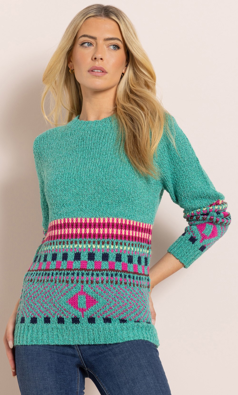 Printed Long Sleeve Jumper