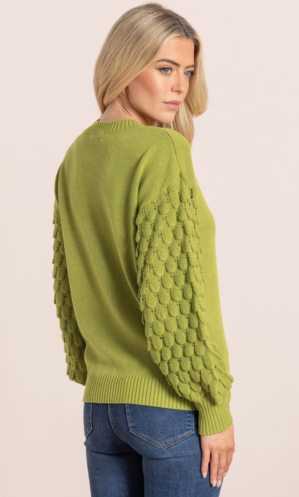 Textured Sleeve Knitted Top