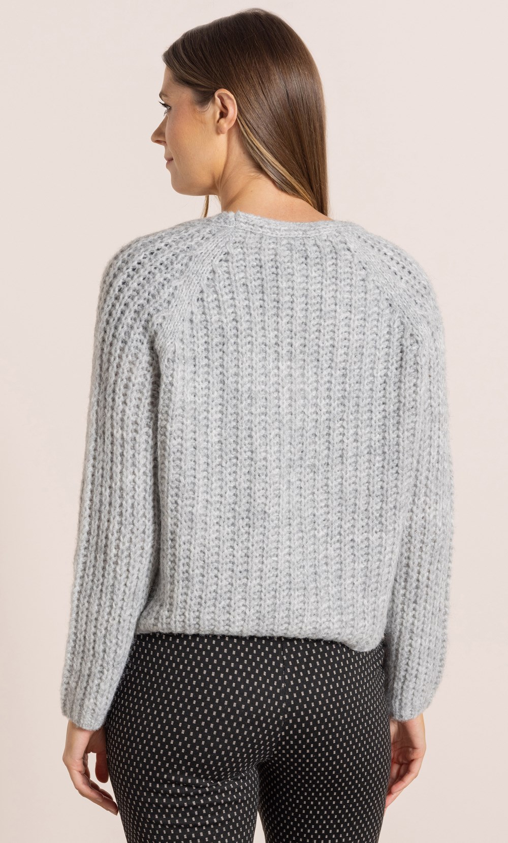 Knit cardigan grey best sale