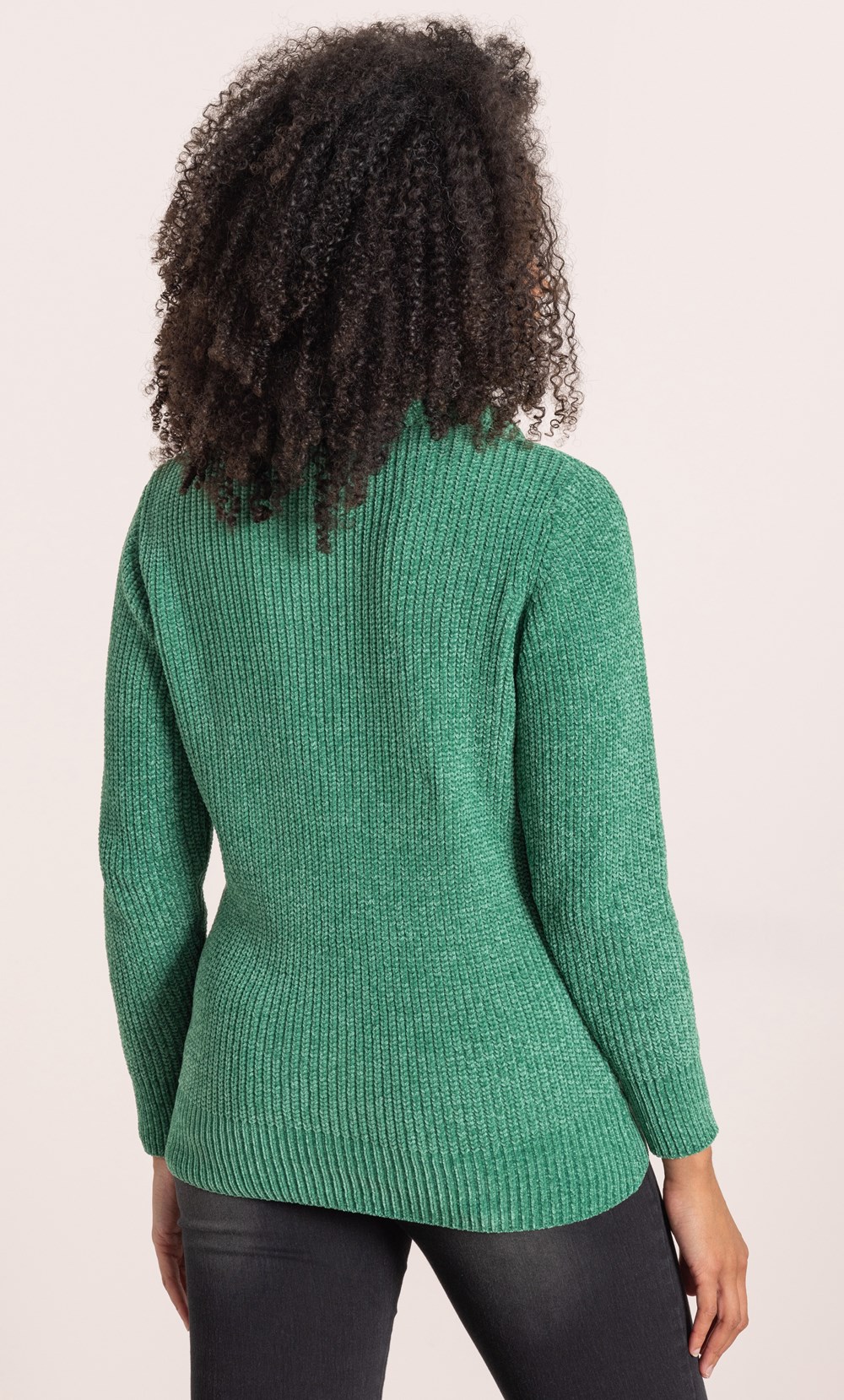 Cowl Neck Long Sleeve Chenille Jumper