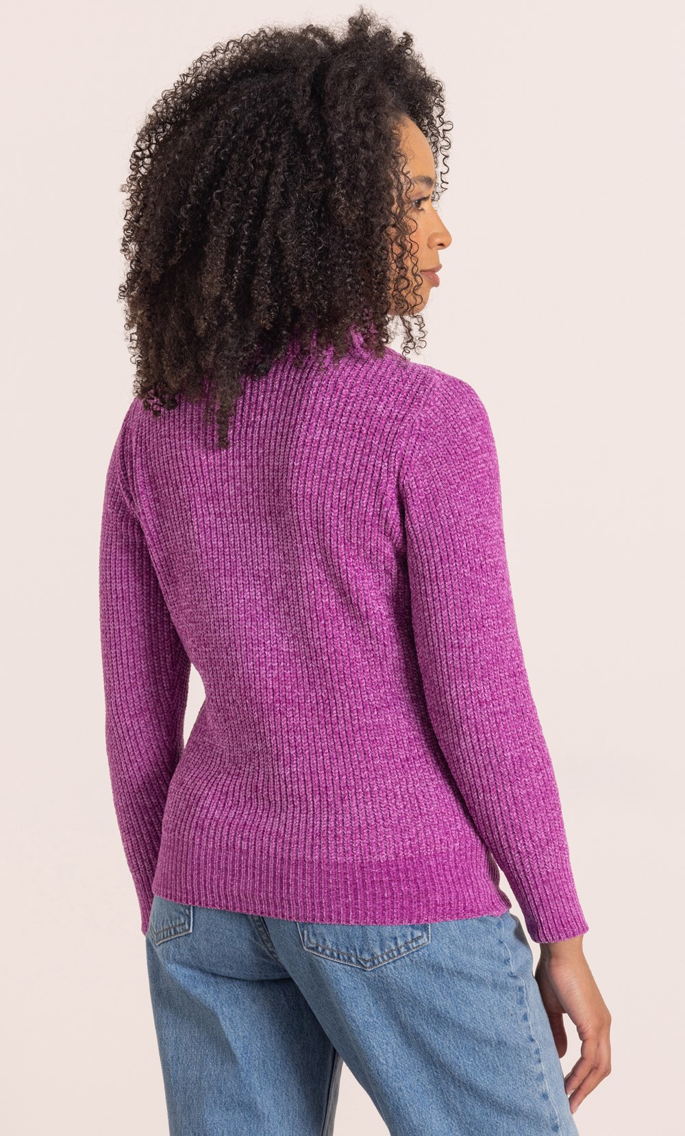 Cowl Neck Long Sleeve Chenille Jumper