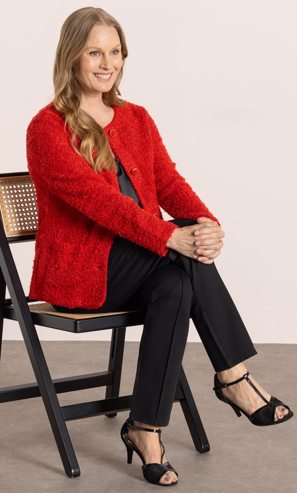 Anna Rose Boucle Knit Cardigan