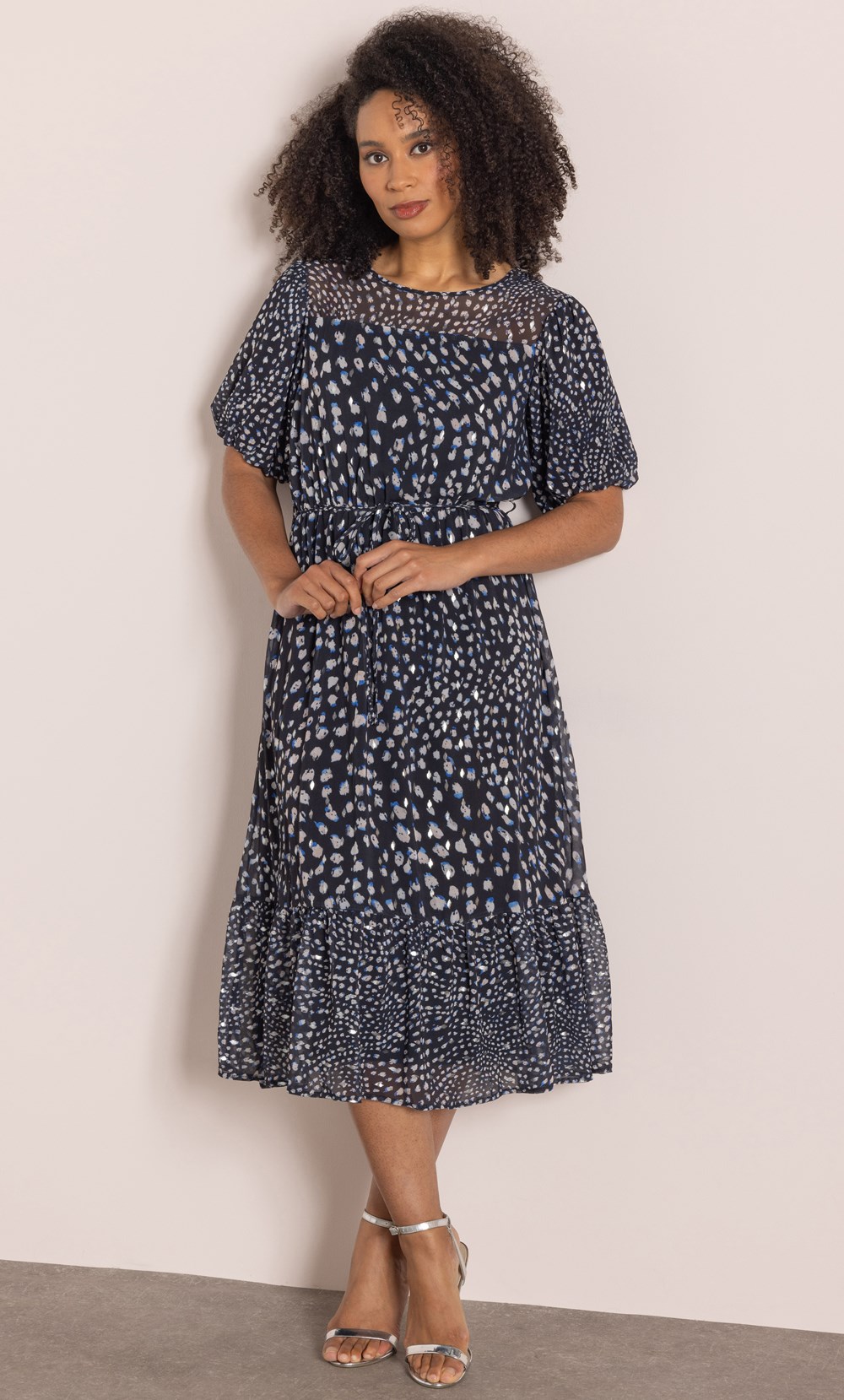 Shimmer Animal Print Dress