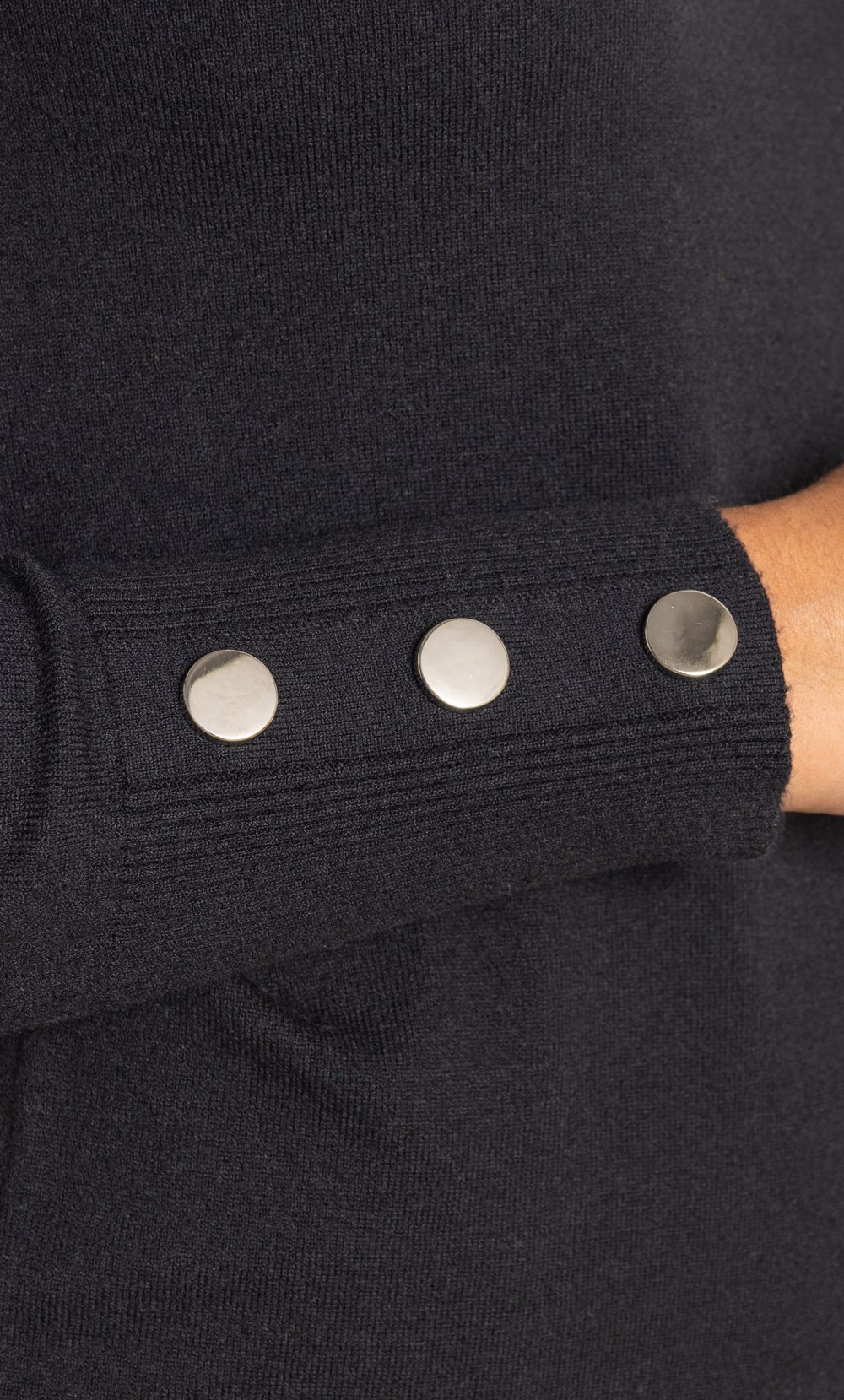 Turtle Neck Stud Trim Jumper