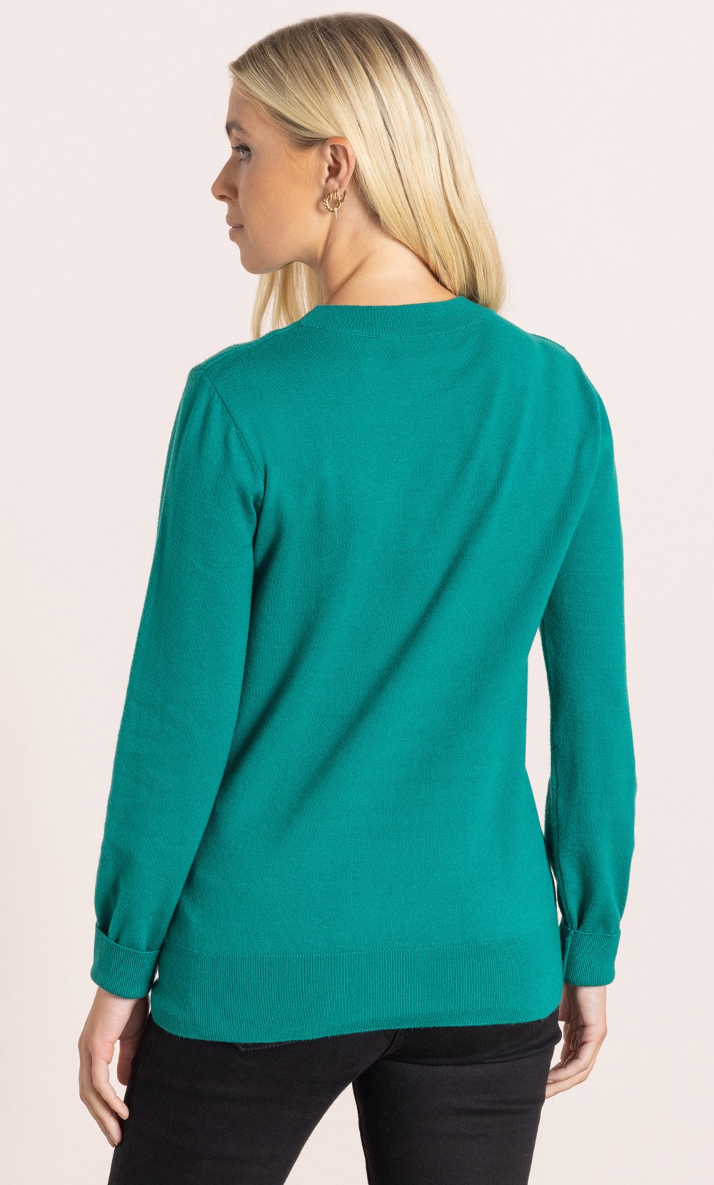 Stud Trim Long Sleeve Jumper