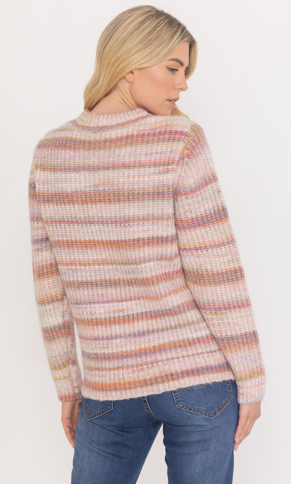 Rainbow Yarn Striped Jumper