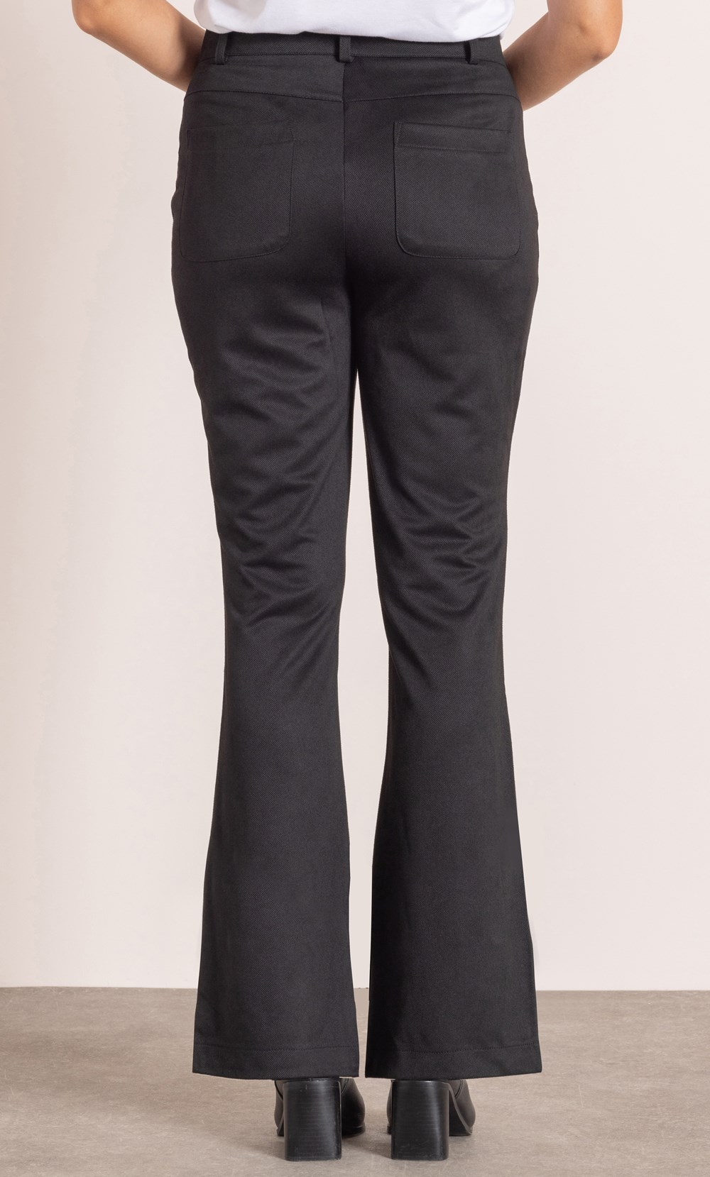 Suedette Twill Bootcut Trousers