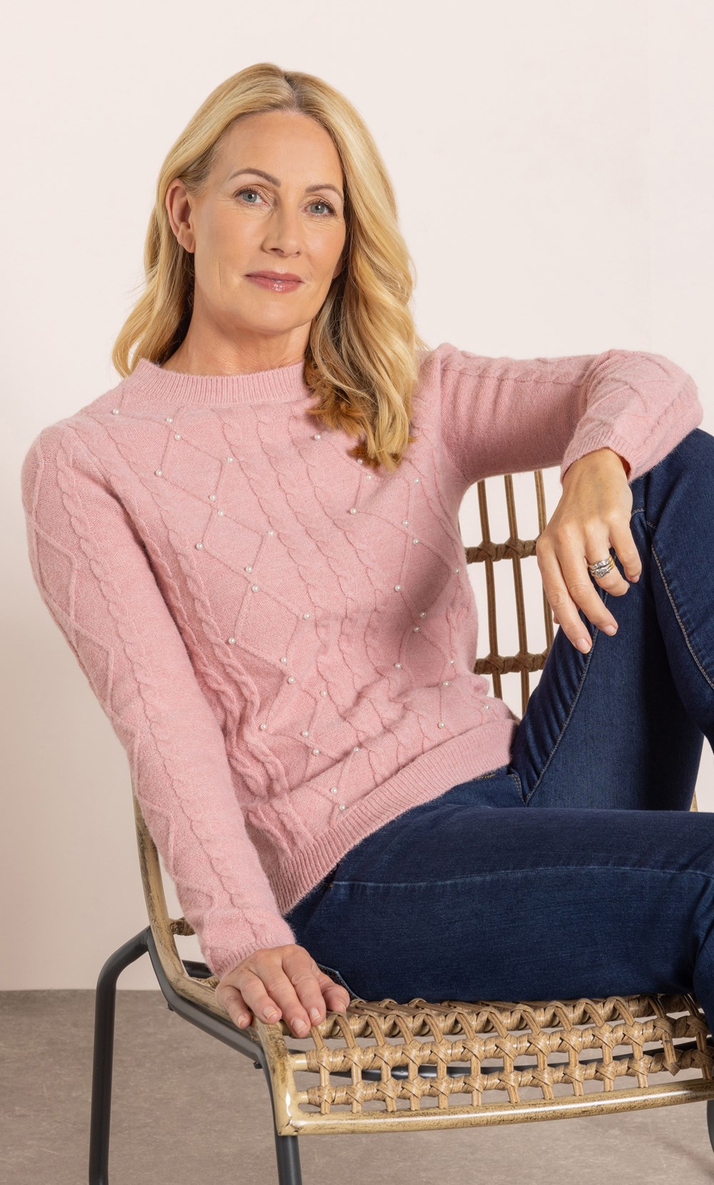 Anna Rose Embellished Cable Jumper