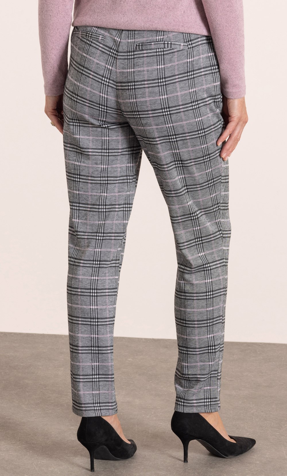 Anna Rose Check Slim Leg Trousers