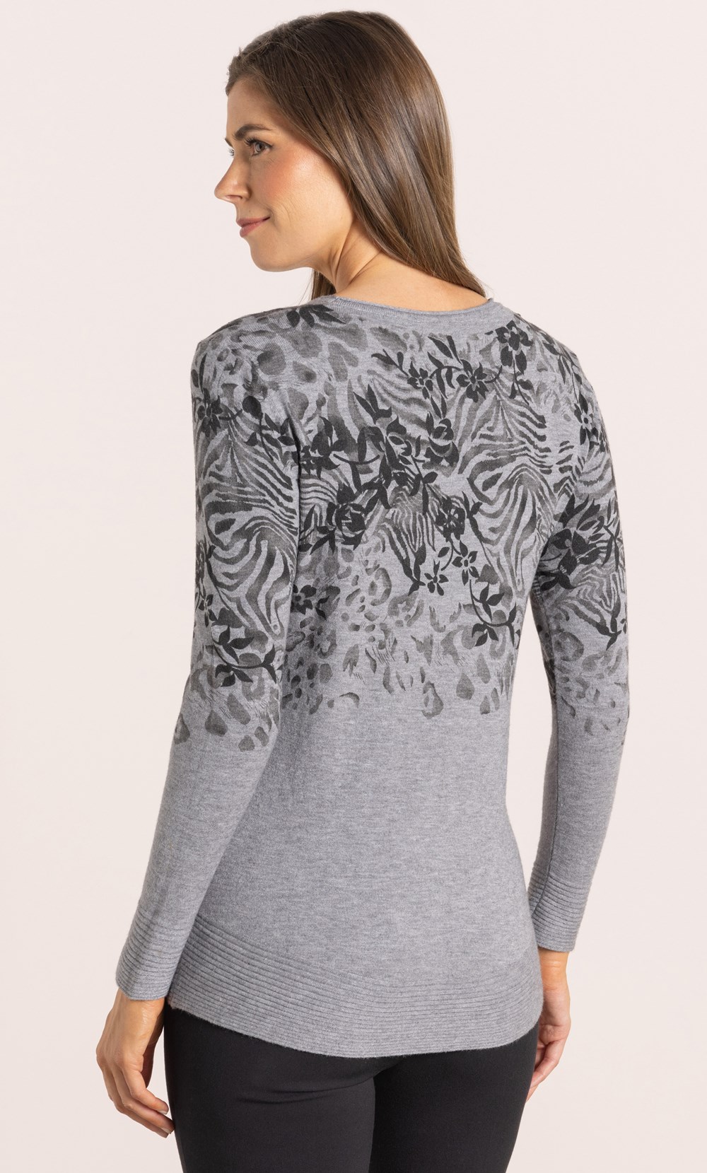 Embellished Garden Print Jumper