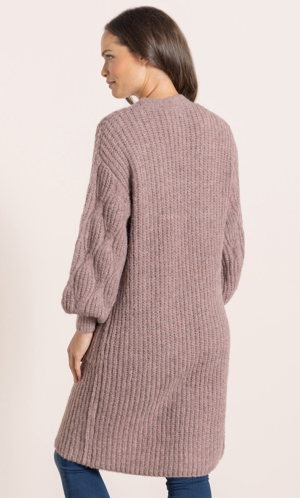 Longline Open Front Cardigan