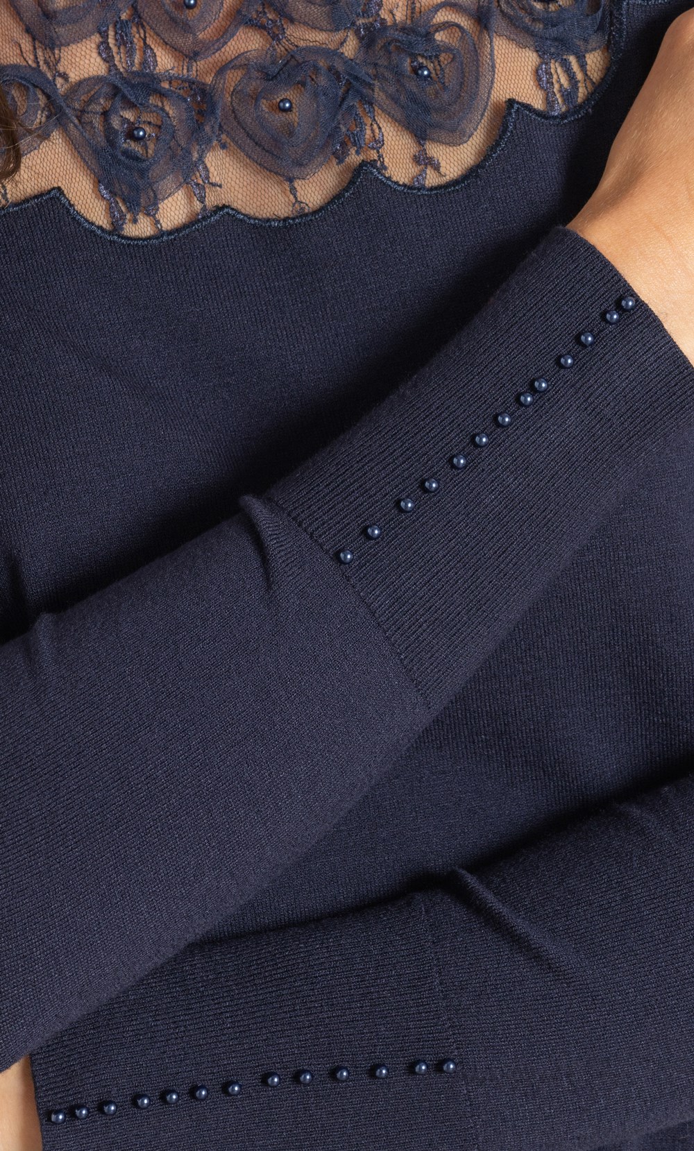 Navy embellished jumper best sale