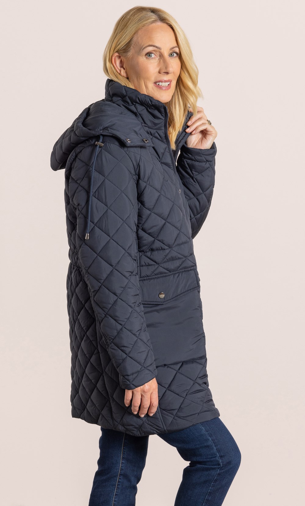 Anna Rose Diamond Quilted Coat