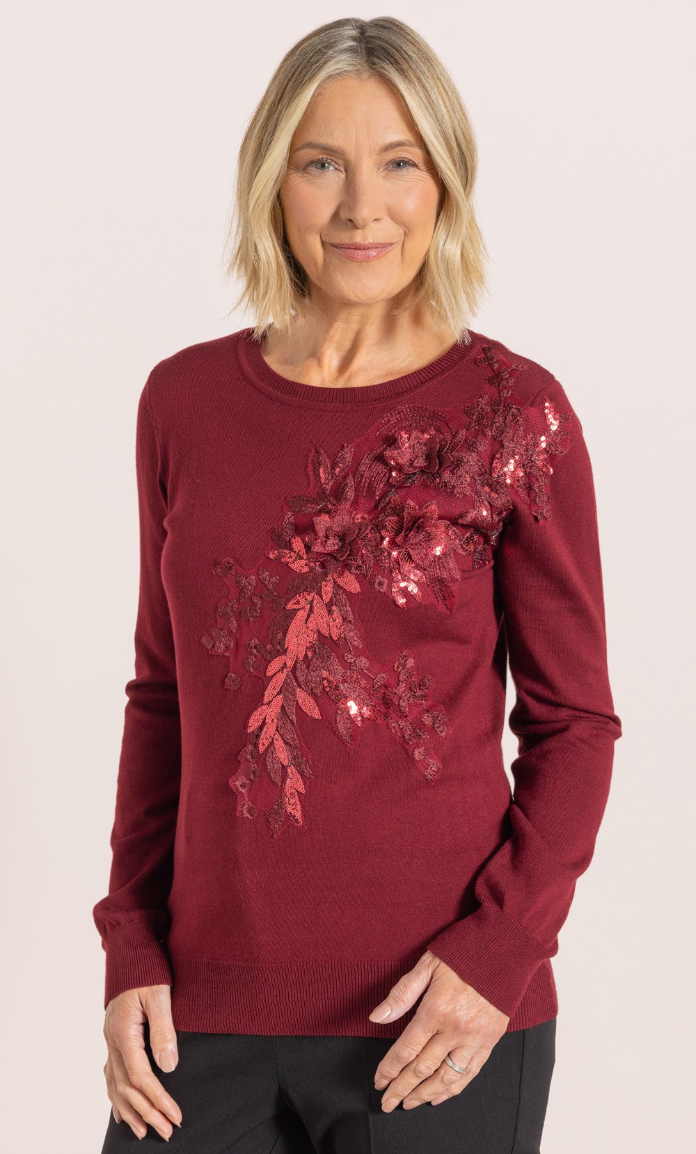 Anna Rose Floral Embellished Jumper