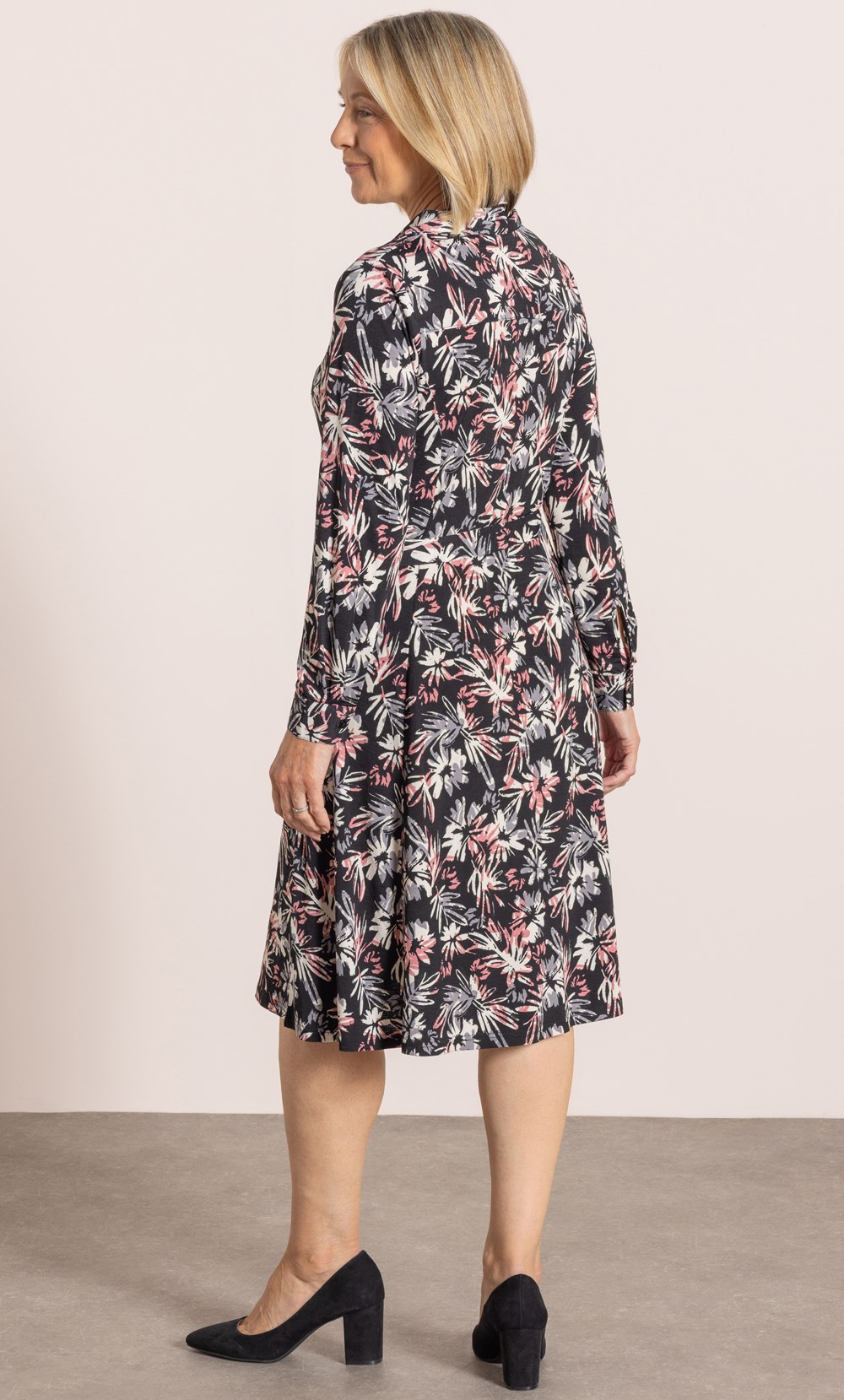 Anna Rose Printed Jersey Shirt Dress