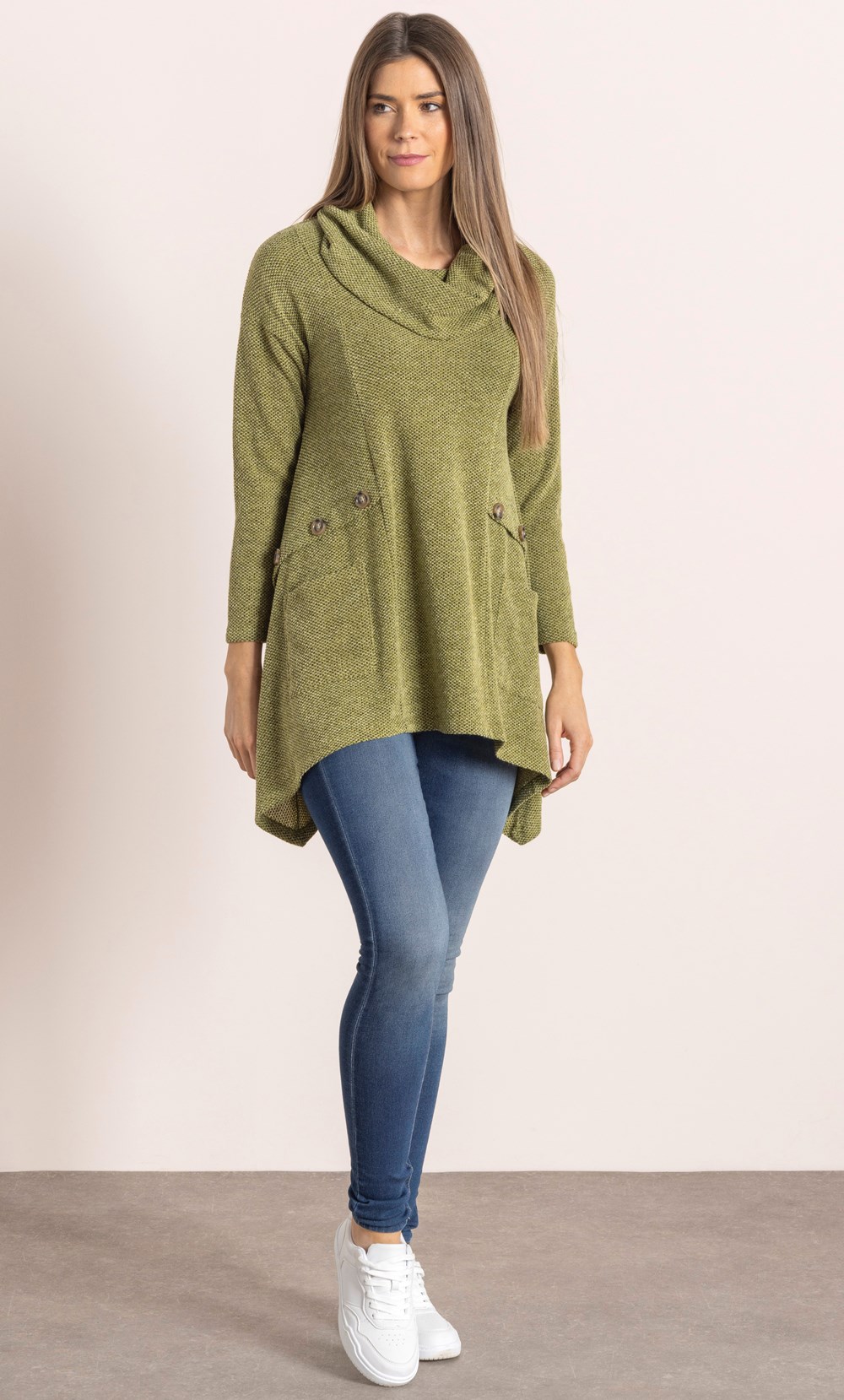 Relaxed Fit Knitted Tunic Top