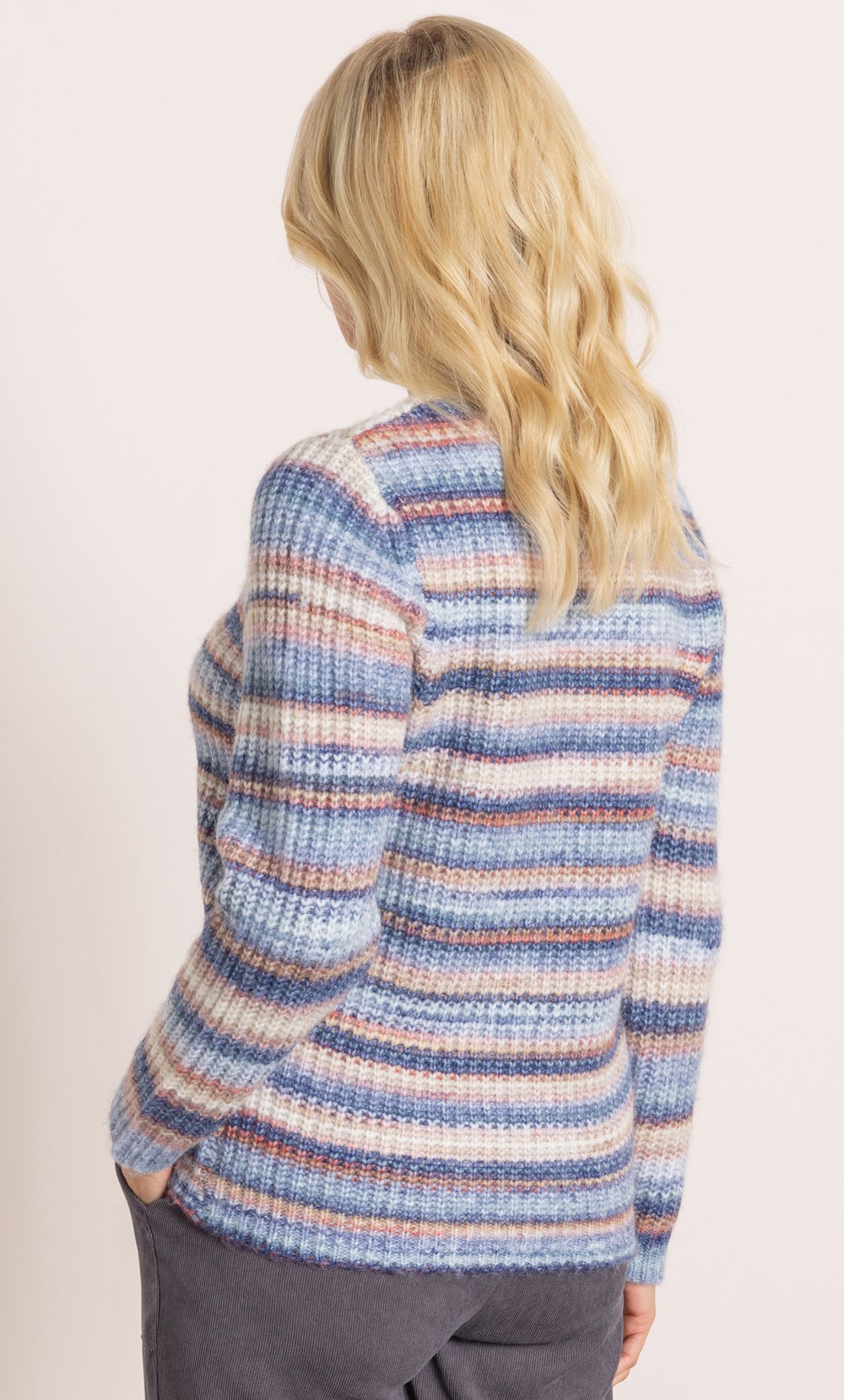 Rainbow Yarn Striped Jumper