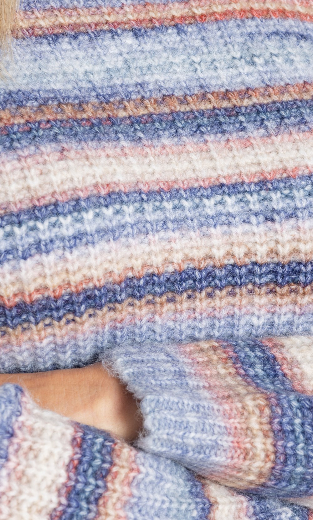 Rainbow Yarn Striped Jumper