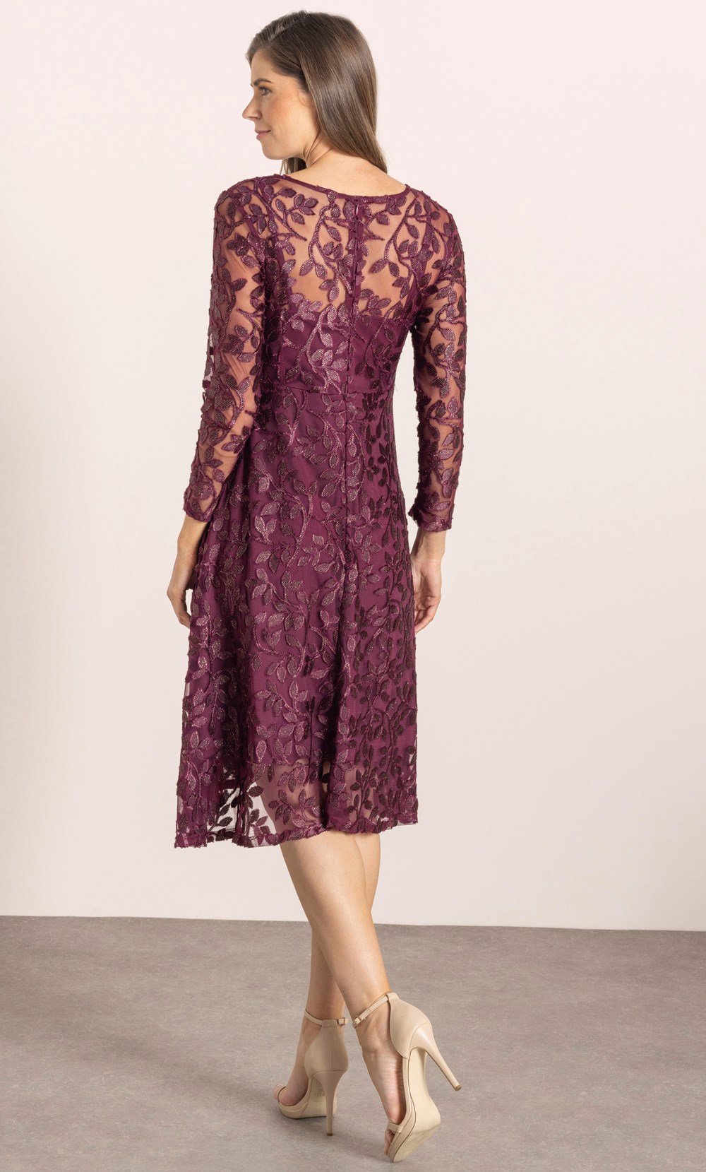 Shimmer Jacquard Fit And Flare Dress