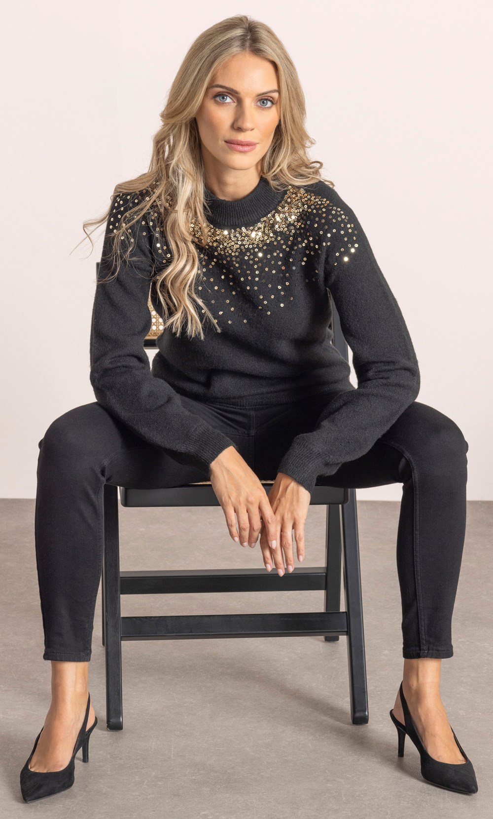 Embellished Long Sleeve Jumper