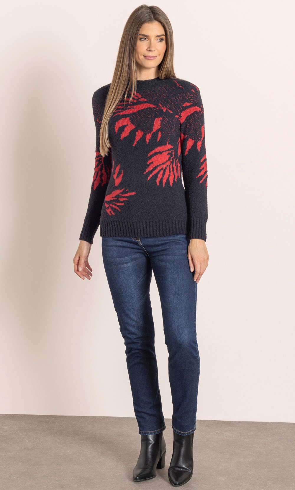 Patterned Long Sleeve Jumper