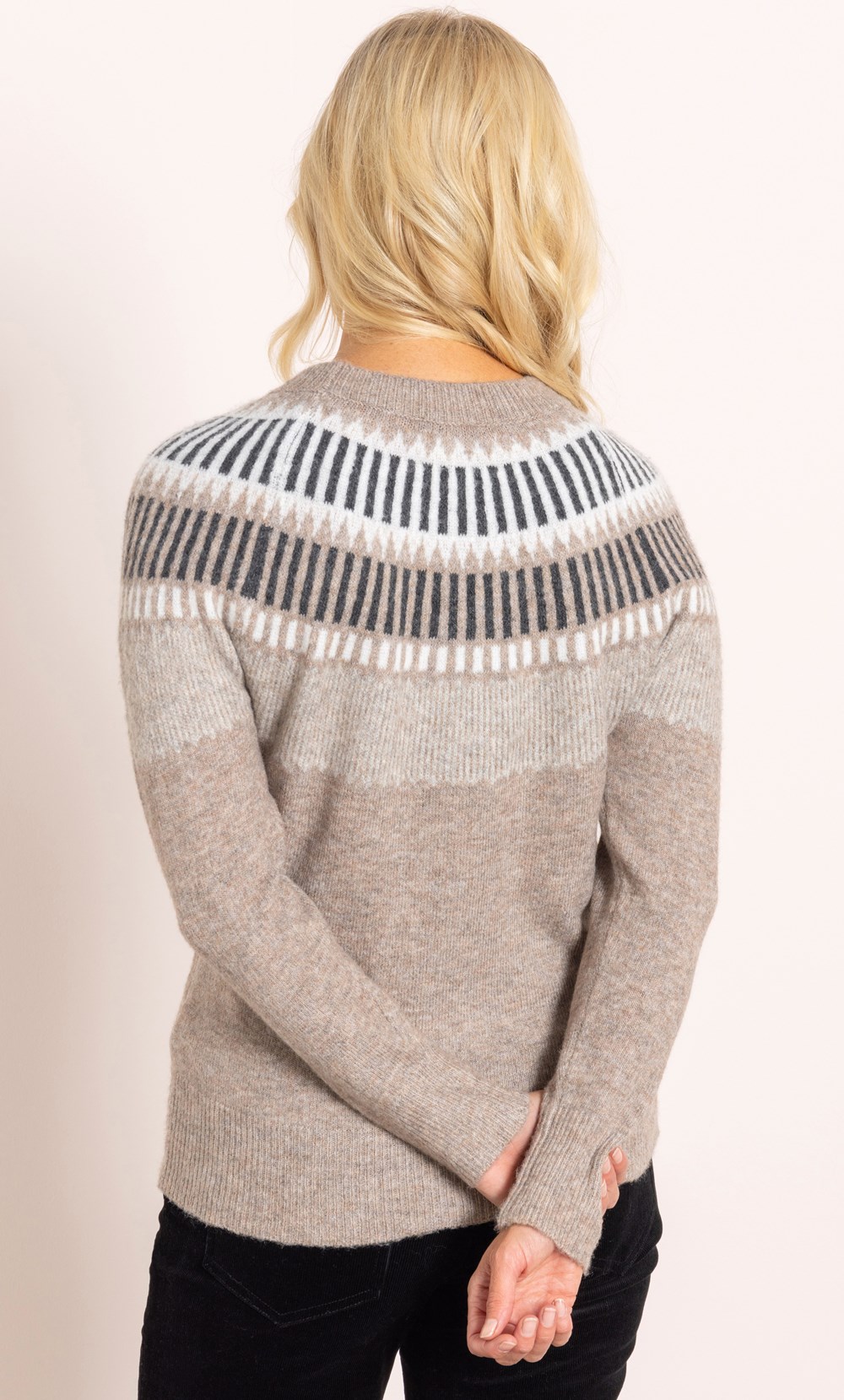 Patterned Raglan Sleeve Jumper