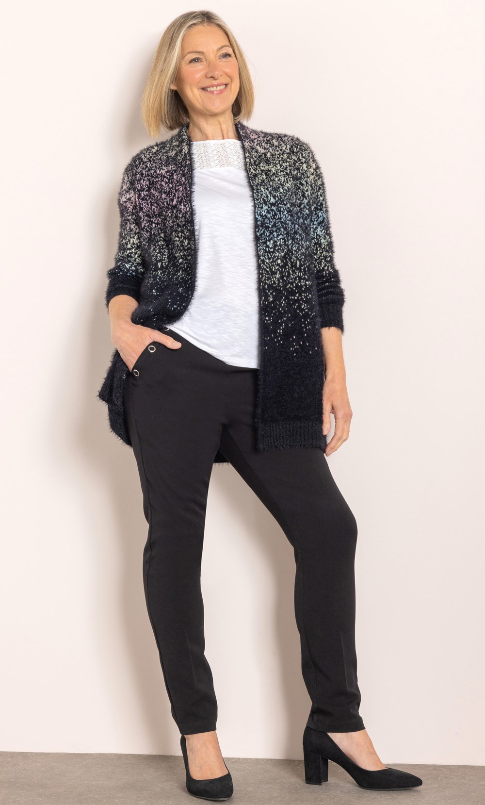 Anna Rose Space Dye Cardigan