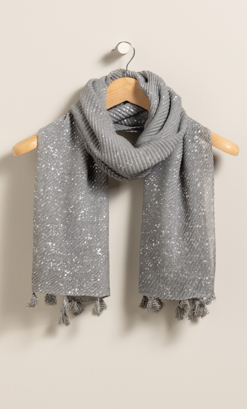 Pleated Shimmer Lightweight Scarf