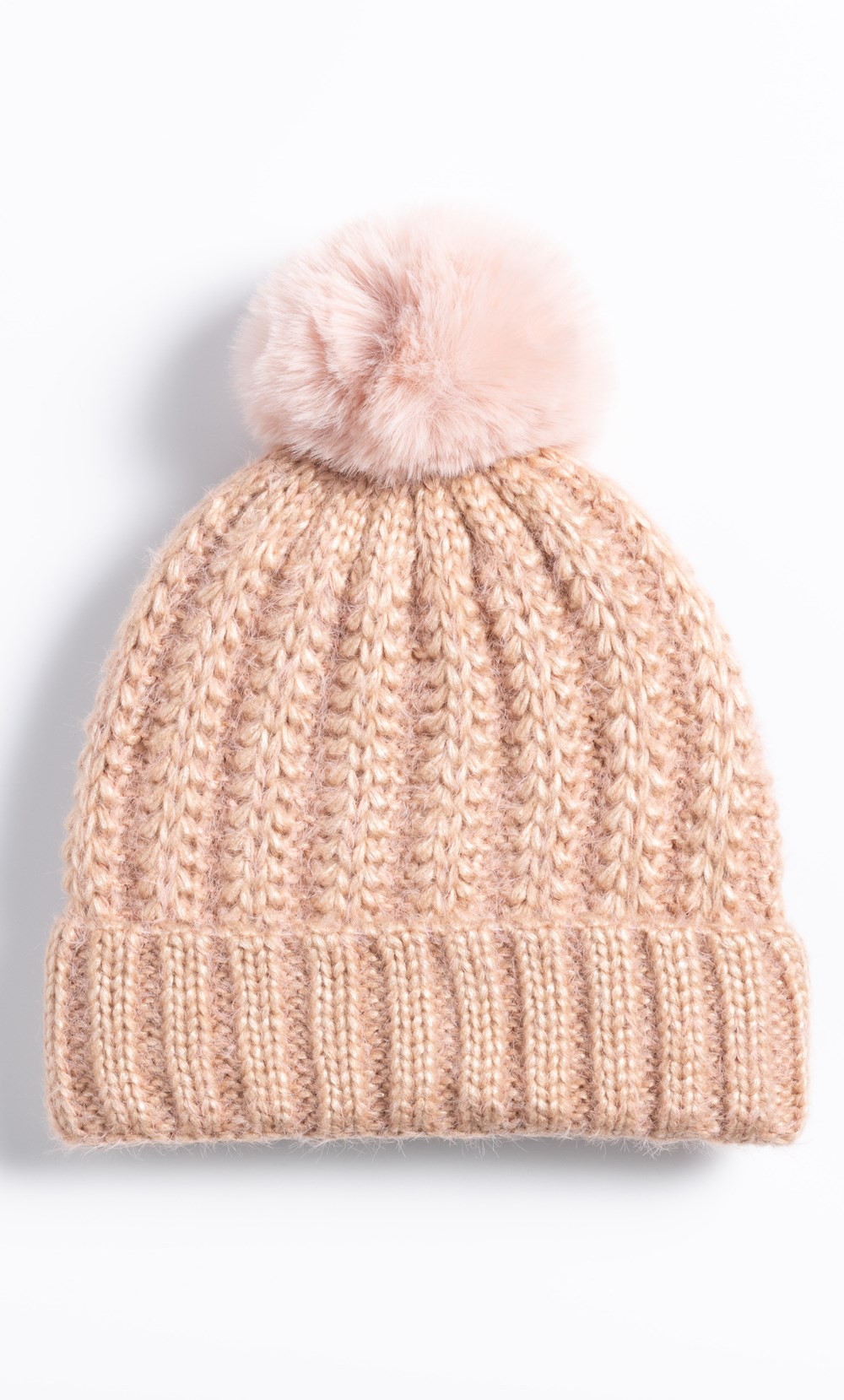 Chunky Knit Pom Pom Bobble Hat