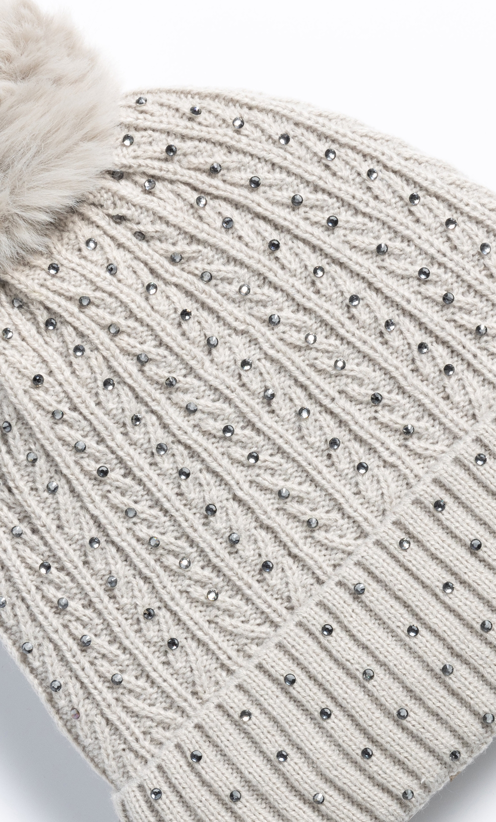 Embellished Pom Pom Bobble Hat