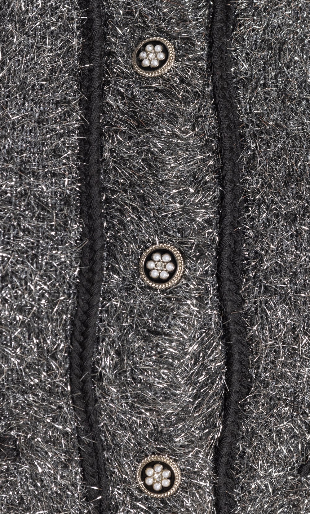 Anna Rose Textured Metallic Knit Cardigan