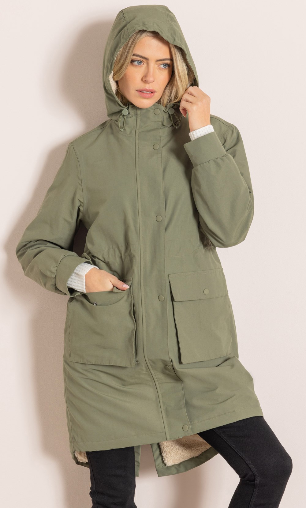 Waterproof Teddy Lined Parka