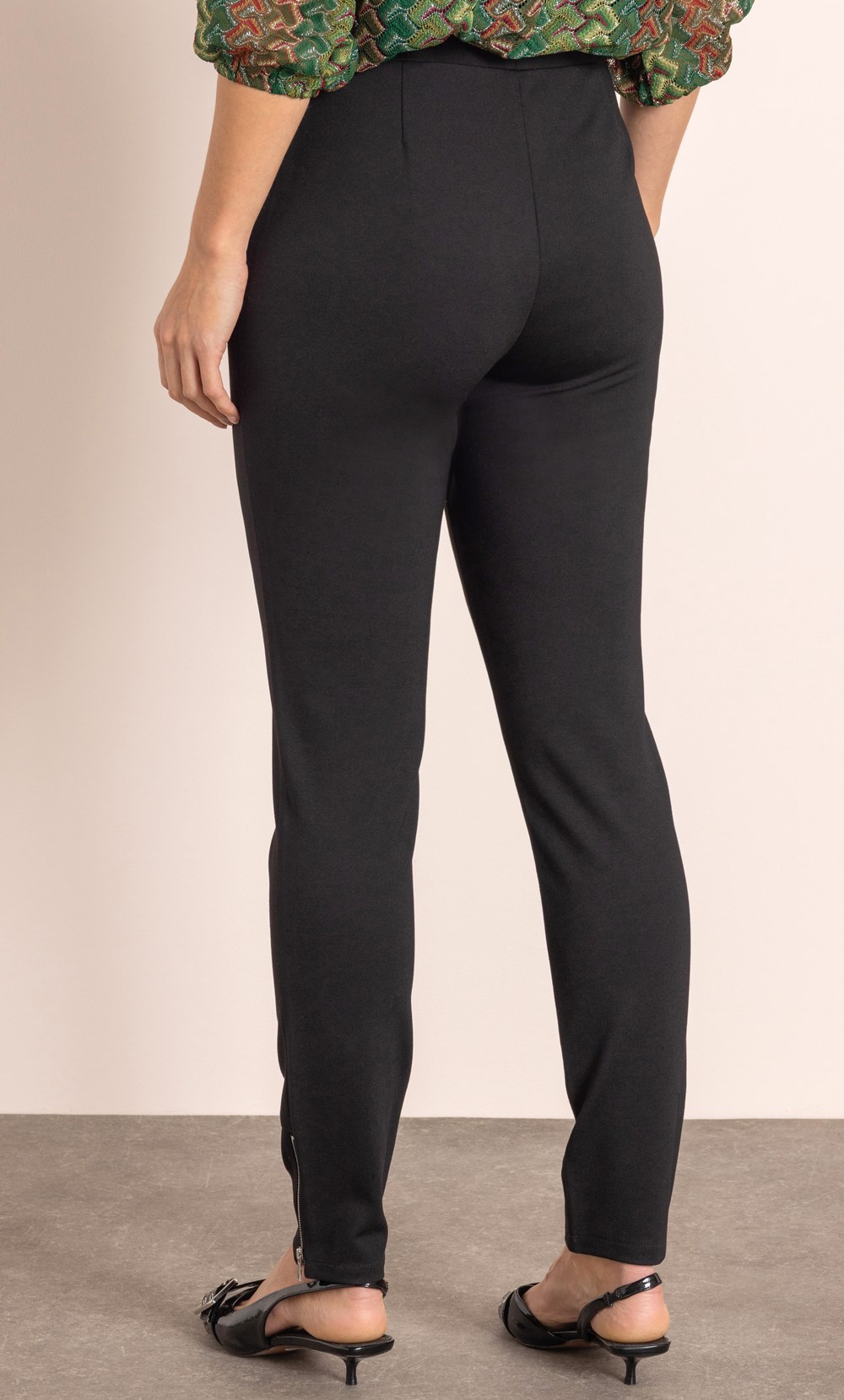 Ponte Skinny Fit Pull On Trousers