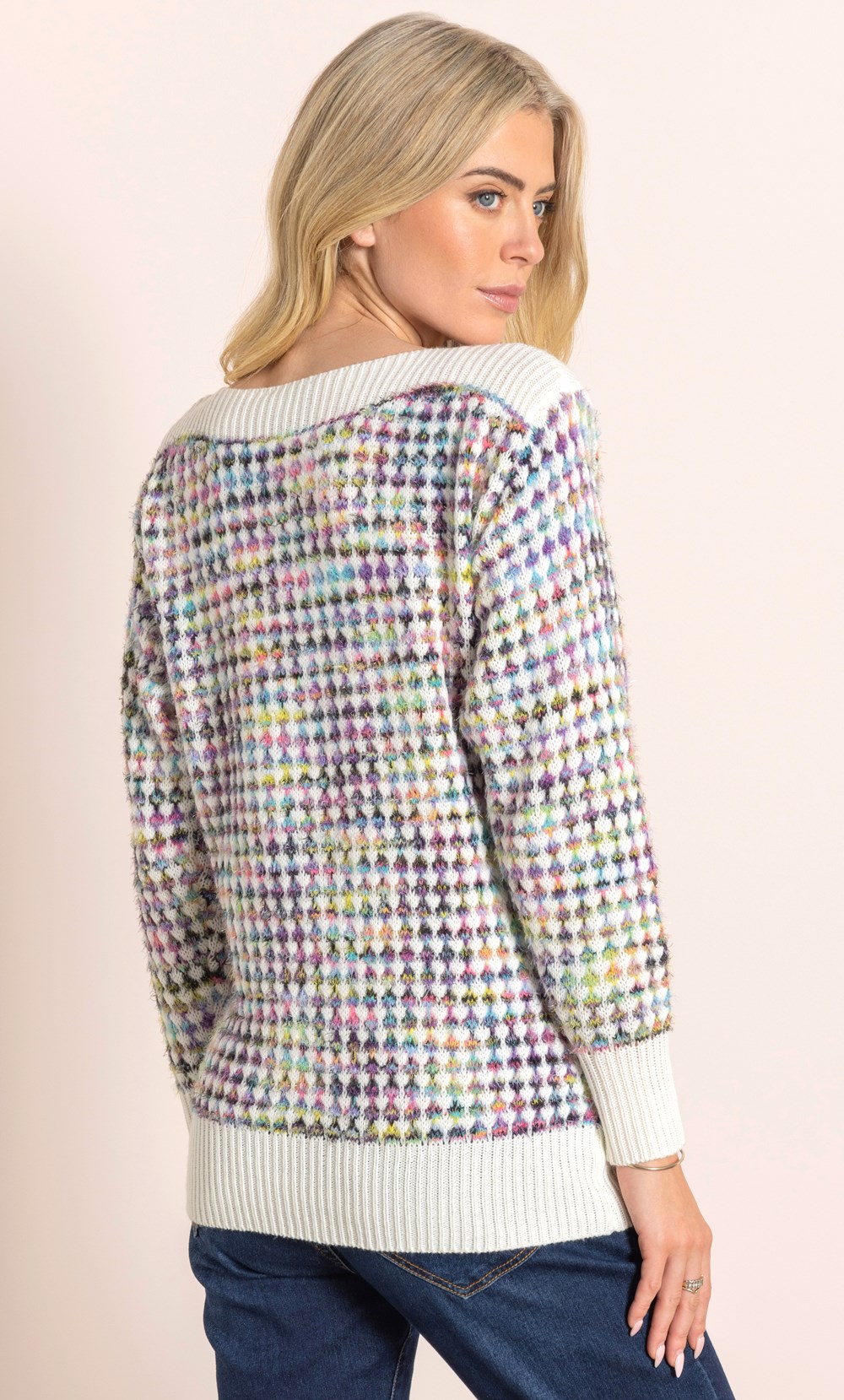 Rainbow Knitted Long Sleeve Jumper