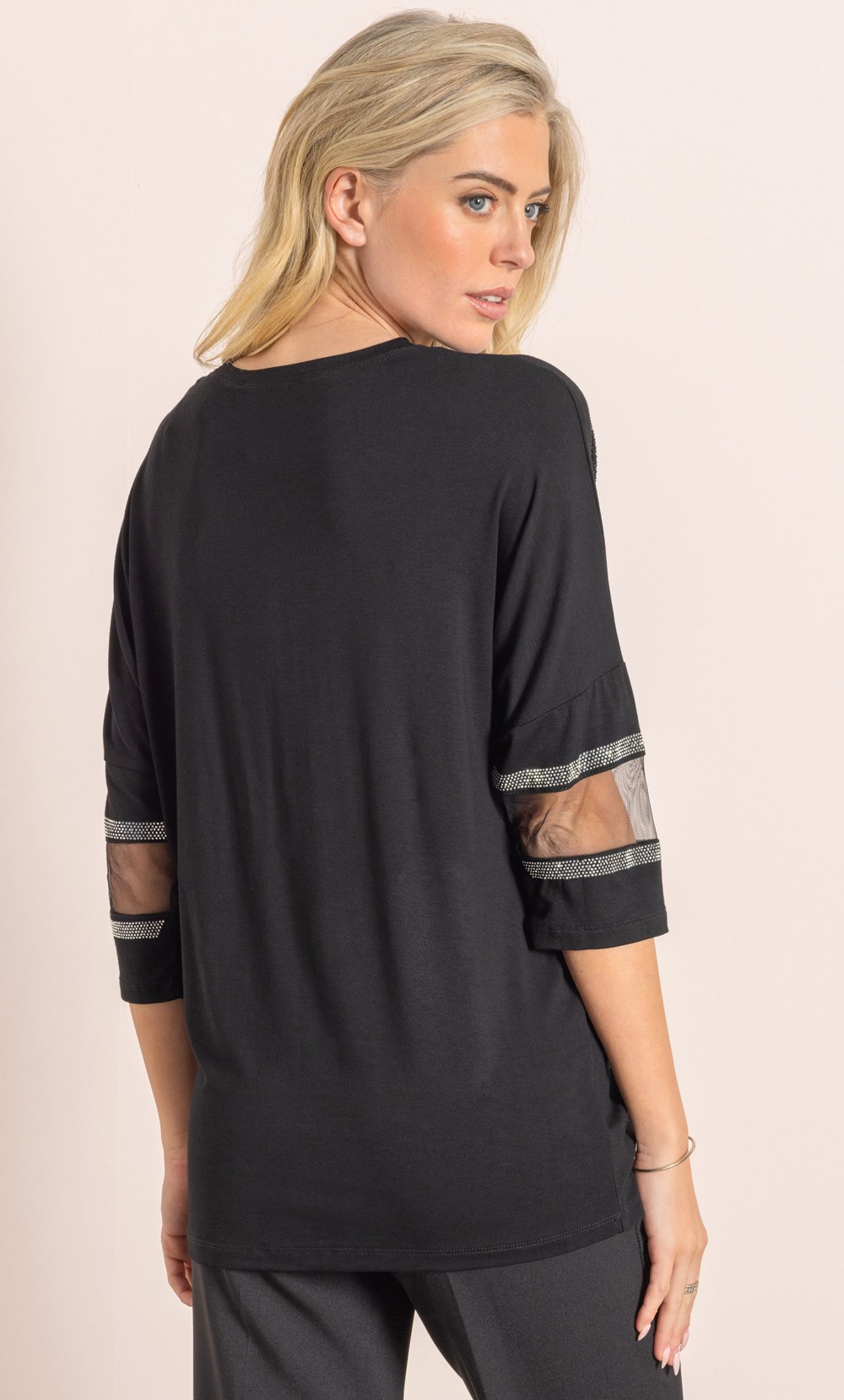 Circle Embellished Jersey Top